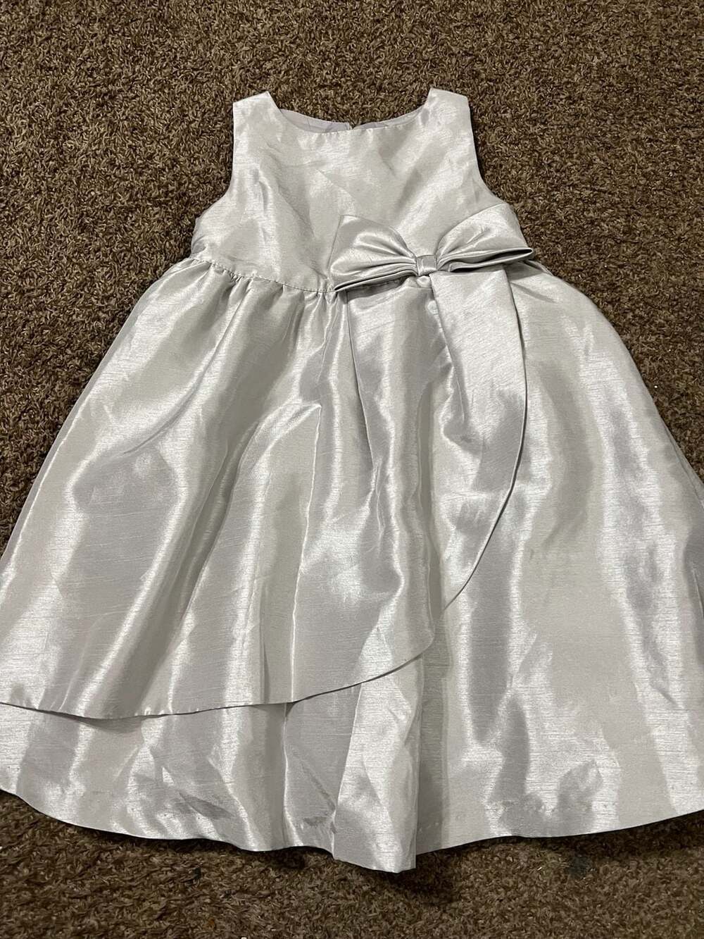 Gymboree Silver Bow Holiday Party Dress Size 6